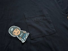 NEW VTG MENS LIZ CLAIBORNE BLANK BLACK POCKET TEE SHIRT 90S RARE Y2K DESIGNER L