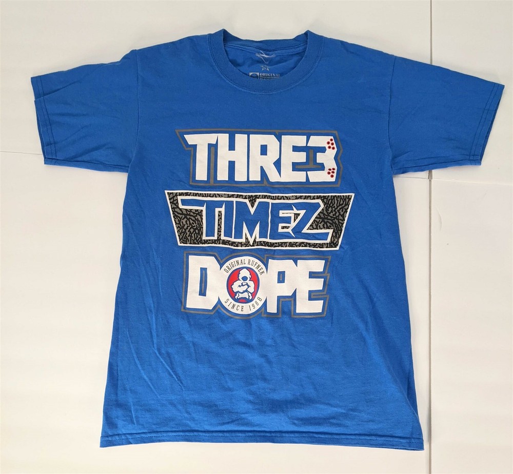 ORGINAL RUFNEK THREE TIMES DOPE SHIRT HIP HOP RAP STREETWEAR SMALL