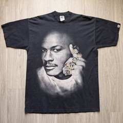 Vintage “6 Rings Bling” Tee Michael Jordan Chicago Bulls Rap Hip Hop T-Shirt 2XT