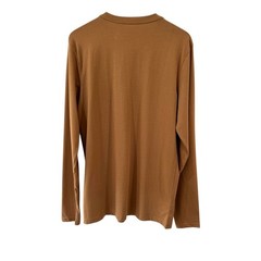 Pact Men’s Softspun Long sleeve Henley shirt S camel organic cotton NWOT