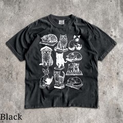Cats Books Lover Reading Comfort Tee Men Women Unisex
