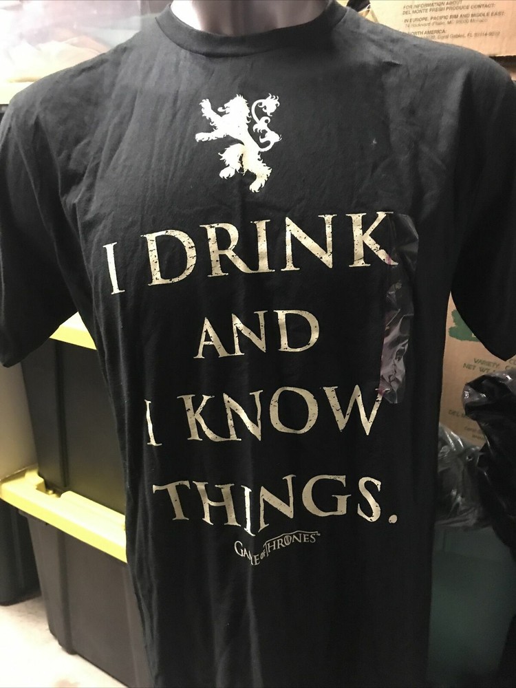 New Game of Thrones GOT ” I Drink & I Know Things ” Men’s S-M-L-XL Shirt colors