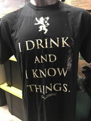 New Game of Thrones GOT ” I Drink & I Know Things ” Men’s S-M-L-XL Shirt colors
