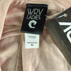 Wave Riding Vehicles WRV WOMENS Capped Sleeve Surf T-Shirt Made In USA NWT XL