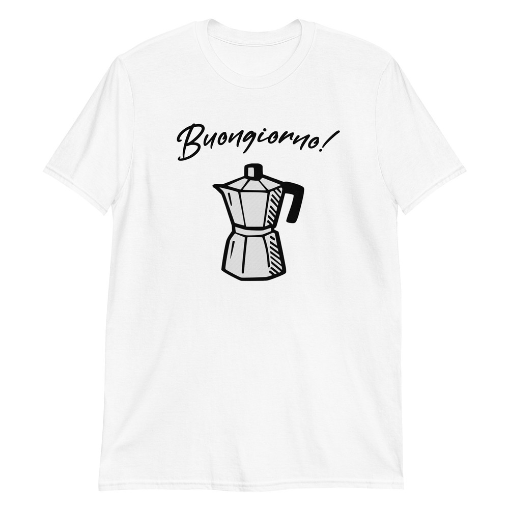 New Buongiorno Espresso Coffee Moka Mens Size T-Shirt