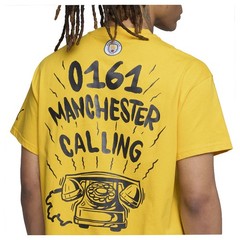 PUMA Hoops X Manchester City Graphic Crew Neck Short Sleeve T-Shirt Mens Yellow