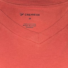 Cremieux Men’s V-Neck T-Shirt Red Short Sleeve Size Medium Stretch Cotton