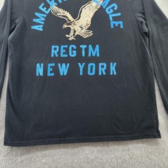 American Eagle Outfitters Shirt Mens XL Black Long Sleeve New York Graphic Tee