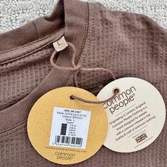 Common People Seersucker GD Tee Brown Textured Pocket Size L
