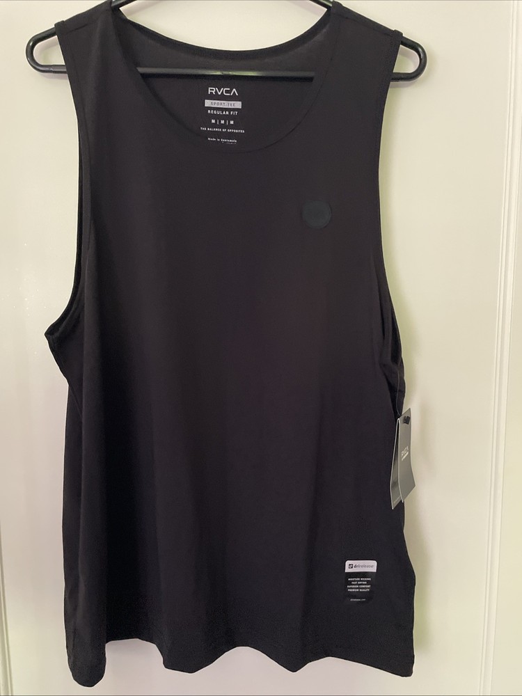 New RVCA Sport Active Tank Top Gym Running Street Style Men’s Shirt Size M