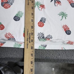 Free Planet Shirt Mens Large White Allover Pineapple Palm Tree Graphic Tee Top