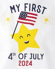 unisex-baby and Newborn All Holidays 9-12 Months My First Fourth of July 2024