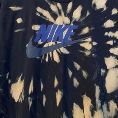 Vtg Nike Mens Crewneck Size Large Swoosh Tie Dyed Short-sleeved Blue T-shirt