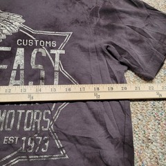 Affliction Shirt Mens Medium Tie Dye Live Fast Garage Built Motors Indian Native