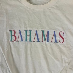 Crazy Shirt T-Shirt Mens Size Large Cream Bahamas Combed Cotton USA Distressed