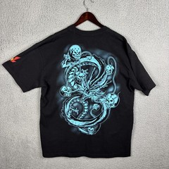 Warren Lotas Shirt Mens XL Black Dragon Ball Z Goku Skull Graphic Tee Anime