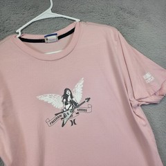 Y2K Hurley Shirt Lot of 2 Mens L Pink Blue Freedom of Choice Graphics Print Tee