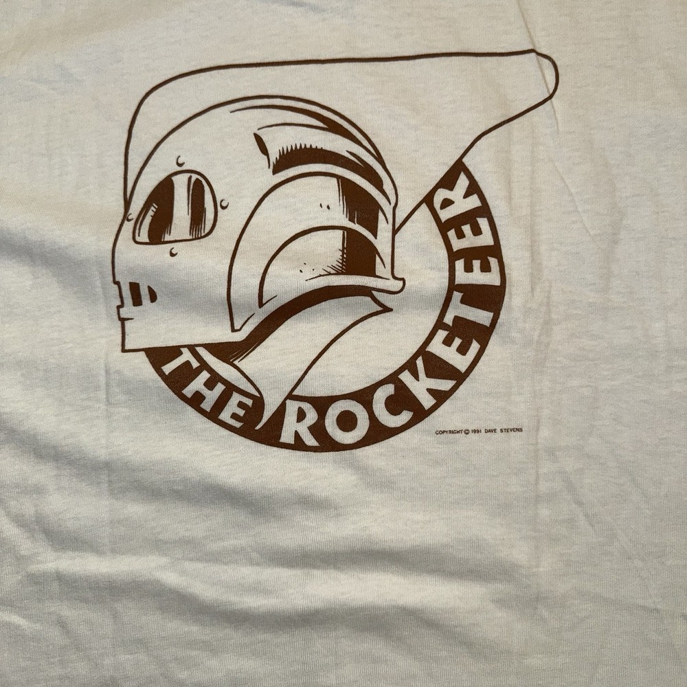 The Rocketeer Dave Stevens Graphitti Comics T-Shirt Vintage 91 Single Stitch XL