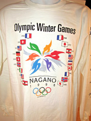 VTG Orig. Nagano 1998 Olympic Winter Games Crew Neck T-Shirt Men’s Large / 42″