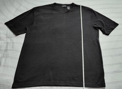 Claiborne Mens Short Sleeve Stretch Shirt Black Top Size XXL Basic Casual