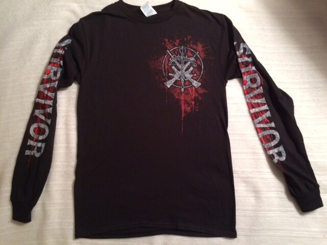 The Walking Dead Long Sleeve Survivor Black T-shirt Official License NEW