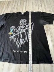 Warren Lotas Time is Precious Grim Reaper Black T Shirt XL