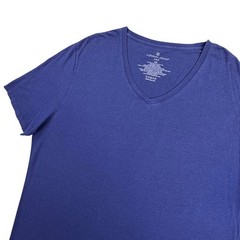 Tommy John V Neck T Shirt Men LARGE Blue Pima Cotton Stretch DUTZZ33CM1 Lounge