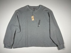 RedHead Thermal Men 2XLT Gray Henley Waffle Knit Outdoor Casual NWT Shirt