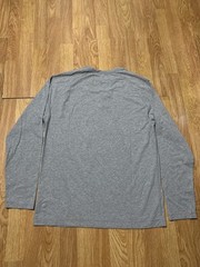 Public Rec Henley Shirt Mens Large Gray Long Sleeve Pima Cotton Tencel Stretch