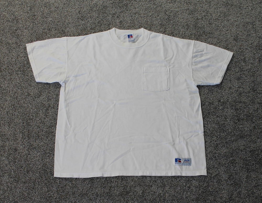 Vintage Made in USA Russell Athletic High Cotton Short Sleeve Pocket Tee Size L