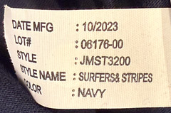 JOHNNIE-O NAVY SURFERS & STRIPES COTTON MODAL POCKET SHORT SLEEVE T-SHIRT SZ M