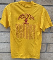 Vintage 1979 Cupertino High School Pioneers Class Of 79 T Shirt 70s 1970s Size M