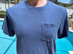 J. Crew Blue Pocket Slim Fit Broken In T Shirt mens M Medium