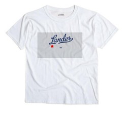 Lander Wyoming WY Wyo T-Shirt MAP