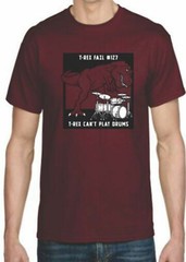 Adult DryBlend® T-Shirt – ( T-REX FAIL , CAN’T DRUM – HUMOR / NOVELTY)