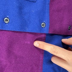 Vintage Pendleton Shirt Mens Medium Purple Blue Color Block Wool Lobo USA