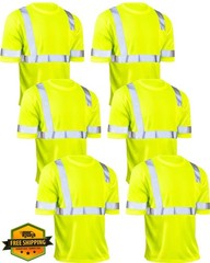 JaGely 6pk Yellow XX-Large Hi Vis T-shirts