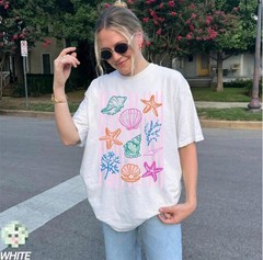 Seashell Shirt, Beach Shirt, Summer Graphic Tee, Ocean Lover, Se
