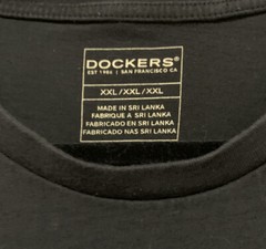 Dockers Sz 2XL Black Graphic T-Shirt EUC