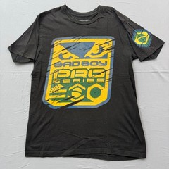 Bad Boy Pro Series MMA T-Shirt Men Medium Black Brazil USA Jiu Jitsu Made in USA