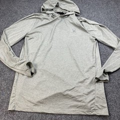 Spyder Shirt Mens Medium Gray Long Sleeve High Neck Outdoors Hoodie