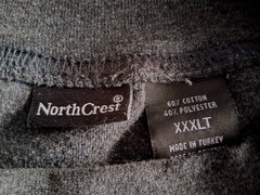 Men’s 3XLT Charcoal gray mock T neck by Northcrest. Very good condition