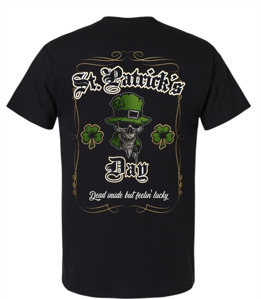 St. Patricks Day Men’s T-Shirt Small To 3X-Large Black