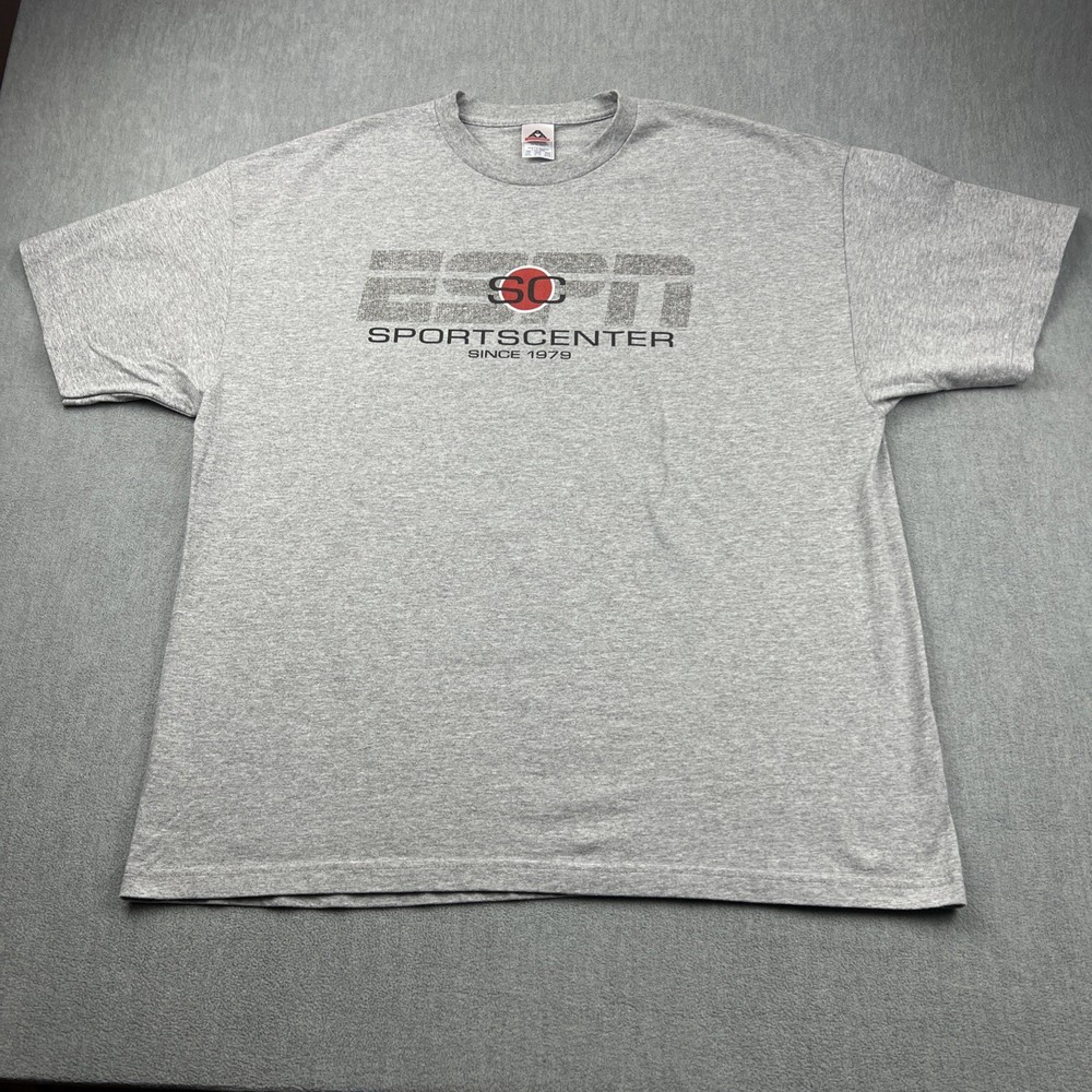 Vintage ESPN Sportscenter Since 1979 T-Shirt Mens XXL Gray Classic Sports Tee
