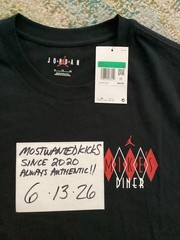 NWT Nike Air Jordan Mike’s Diner Black White & Red T-Shirt Men’s Sz XL FREE SHIP