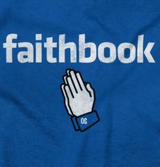Faithbook Funny Internet Christian Religious Adult Short Sleeve Crewneck Tee