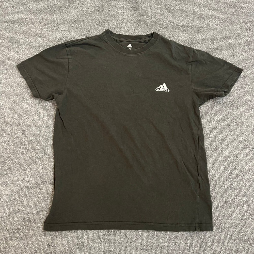Adidas T-Shirt Mens Size S Black Golf Short Sleeve Embroidered Logo Athletic
