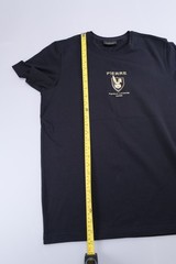 Pierre Cardin T Shirt Size M Extra Slim Fit Black Logo Stretch Cotton Elastane