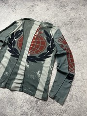 🔥00’s Custo Barcelona Tattoo Asymmetrical Mesh T Shirt Jean Paul Gaultier Style