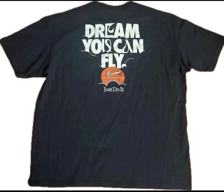 Nike Max90 Just Do It Dream You Can Fly Men XL Basketball Black Shirt